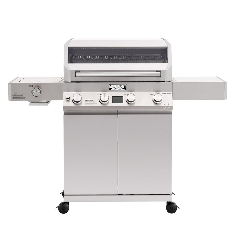 Monument Denali 410 Stainless steel 4 -Burner Infrared Liquid Propane Gas Grill 1 -Side Burner