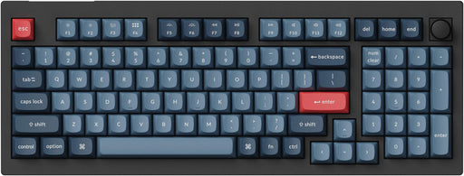 Keychron - V5 Max 96 Custom Wireless RGB Mechanical Keyboard with Programmable QMK/VIA Hot-Swappable Red Switch - Black