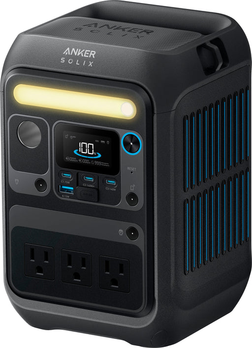 Anker - SOLIX C300X Portable Power Station (90000mAh) with Fast Charge (288 Wh Capacity) - Black