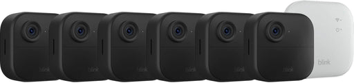 Blink - Outdoor 4 XR — Wireless security camera with extended range up to 400 feet. Sync Module XR included — 6 Cameras - Black