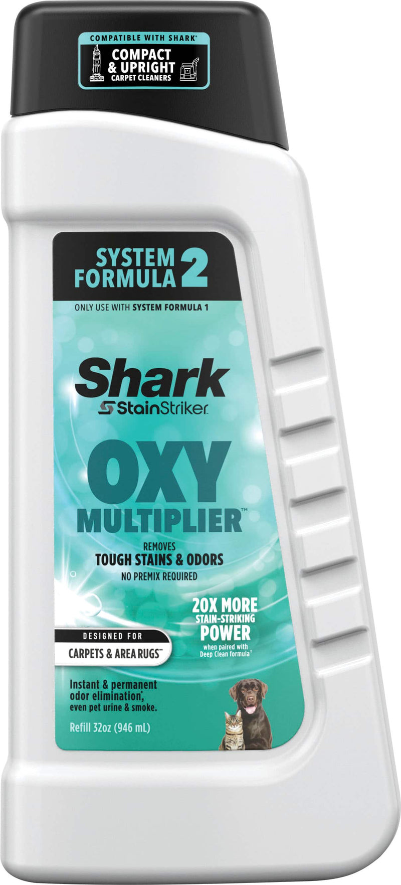 StainStriker OXY Multiplier formula for Shark Upright  Portable Cleaners - White