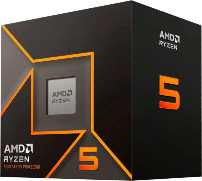 AMD - Ryzen 5 9600X 6-Core - 12-Thread 3.9 GHz (5.4 GHz Max Boost) Socket AM5 Unlocked Desktop Processor - Silver