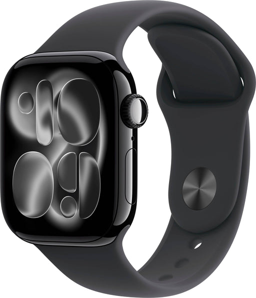 Apple Watch Series 11 (GPS+Cellular) 42mm Aluminum Case with Black Sport Band - S/M - Jet Black - (2025)