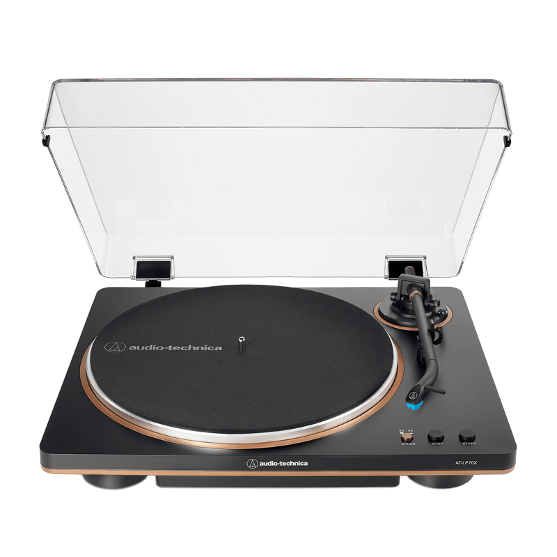Audio-Technica - AT-LP70X-BZ Fully Automatic Belt-Drive Turntable - Black/bronze