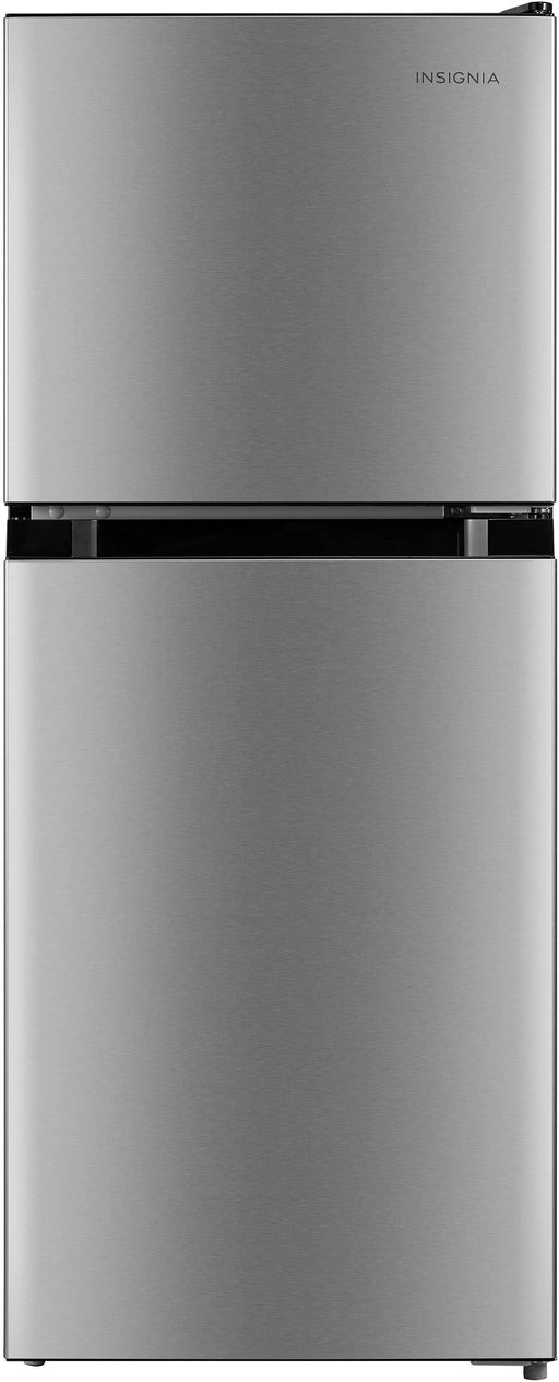 Insignia - 4.5 Cu. Ft. Mini Fridge with Top Freezer and ENERGY STAR Certification - Stainless Steel Look
