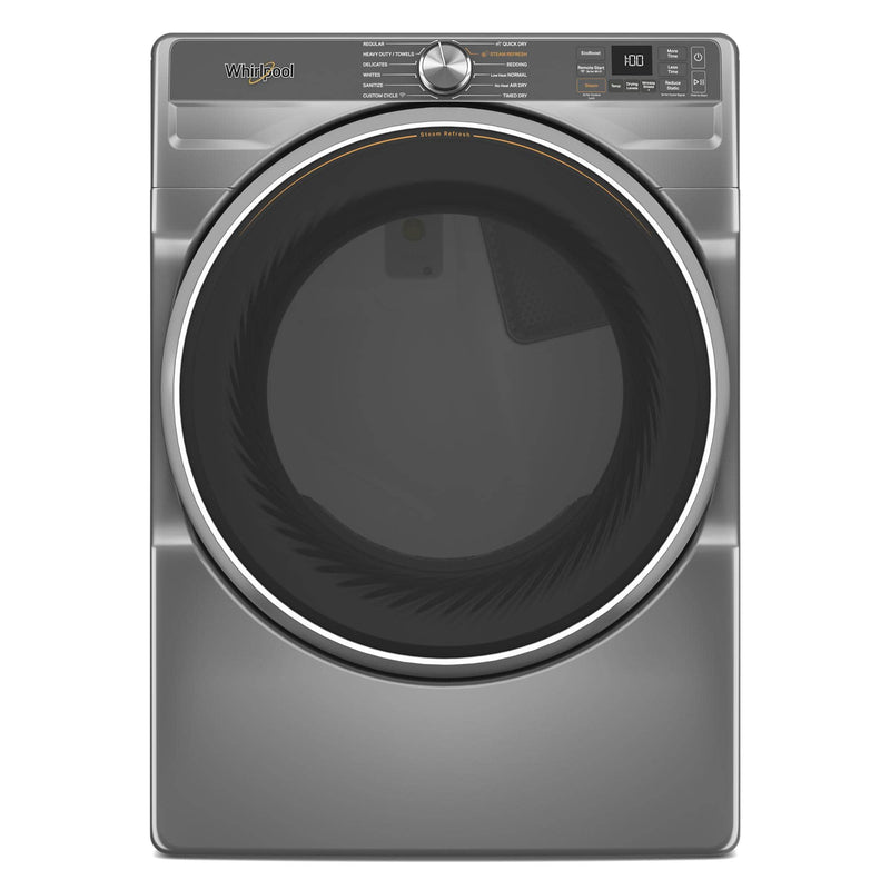 Whirlpool - 7.4 Cu. Ft. Stackable Smart Electric Dryer with Steam and Wrinkle Shield Option - Silver