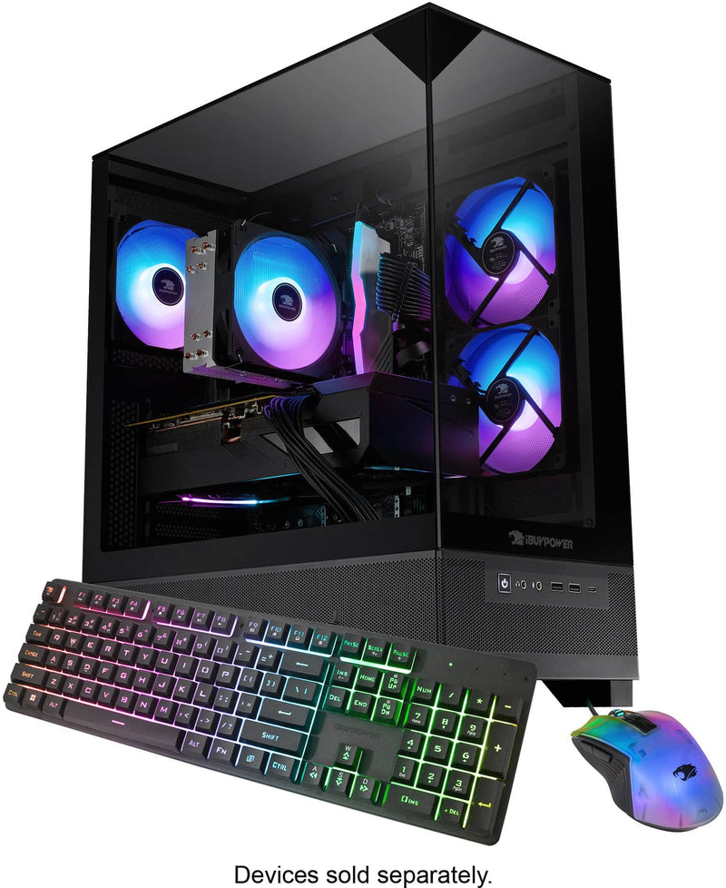 iBUYPOWER - Element SE Gaming Desktop PC - Intel Core 5 120 NVIDIA GeForce RTX 5050 8GB 16GB DDR5 RGB1TB NVMe SSD - Black