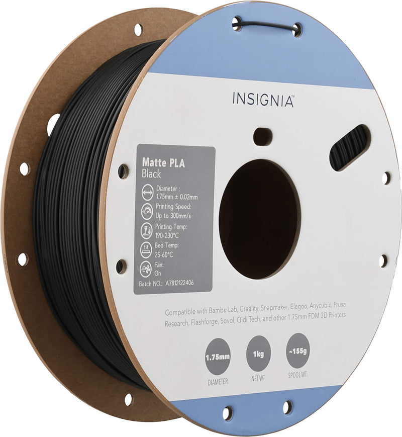 Insignia - Matte PLA 1.75mm Filament - Matte Black