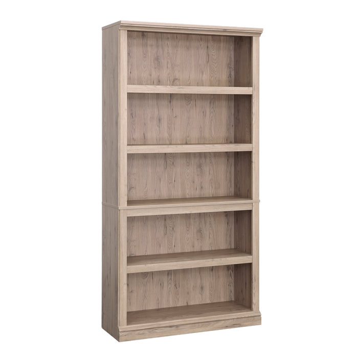 Sauder - 5-Shelf Display Bookcase w/ 3 adjustable Shelves - Laurel Oak