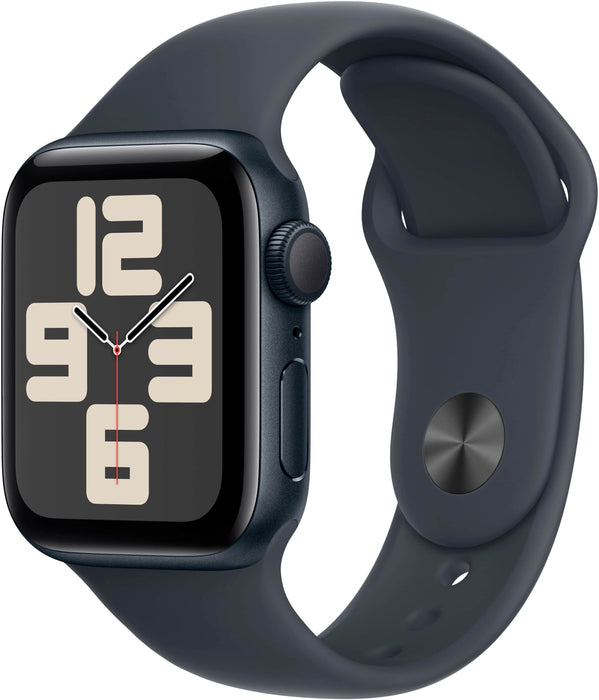 Apple Watch SE 2nd Generation (GPS) 40mm Aluminum Case with Midnight Sport Band - S/M - Midnight - (2024)