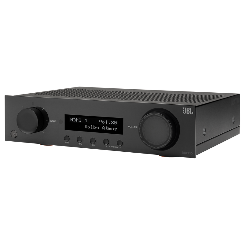 JBL - MA710 90W 7.2ch Bluetooth and WiFi Capable HDR and Dolby Atmos 8k Ultra HD Compatible AV Home Theater Receiver - Black