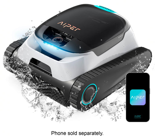 Aiper - Scuba N1 Plus Robotic Pool Cleaner with MicroMesh Filtration for In-Ground Pools Caterpillar Treads and Mobile App - White