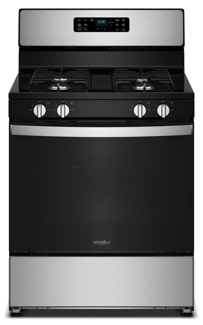 Whirlpool - 30-inch Gas Range with Crispy Mode and Dishwasher Safe Grates - Stainless Steel