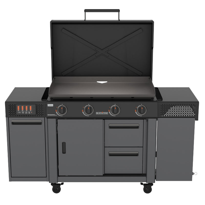 Blackstone 36" Culinary Deluxe Omnivore Griddle with Extended Side Table 4 -Burner Liquid propane Flat Top Grill