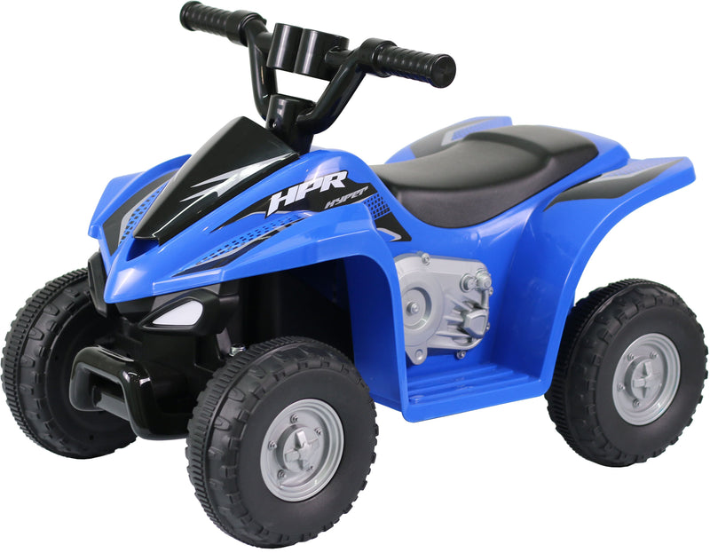 Hyper - Kids ATV 6V Ride On - 2MPH Max Speed - Foot Accelerator - 40 min Run Time - Rugged Wheels - UL Approved  Certified - Blue