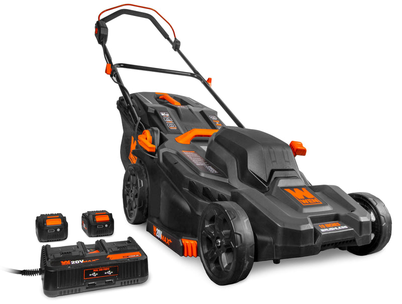 WEN 20-Volt 19-in Deck 2-Battery 5 Ah Self-propelled Brushless Push Lawn Mower (Battery and Charger Included)