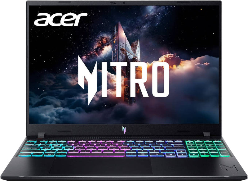 Acer - Nitro V  16" WUXGA 165Hz Gaming Laptop - Intel Core 7 240H 2024 - NVIDIA GeForce RTX 5060  16GB Memory  512GB Storage - Obsidian Black