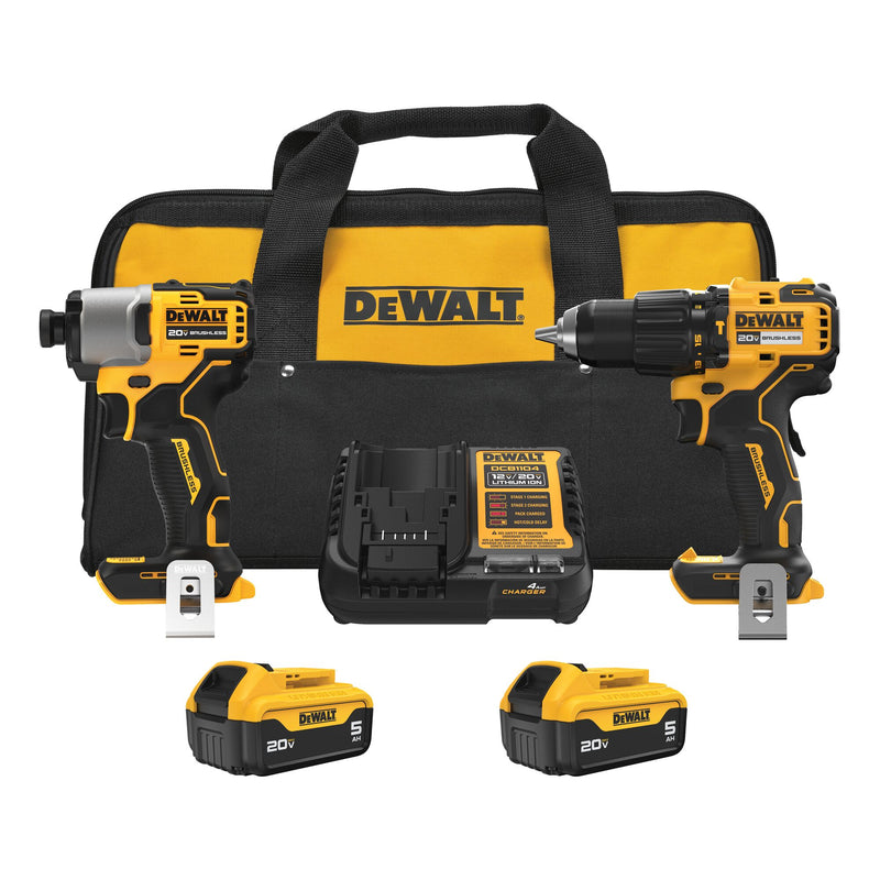 DEWALT 20-volt max 2 -Tool Brushless Power Tool Combo Kit with Soft Case ( 2 -Batteries Included and Charger Included )