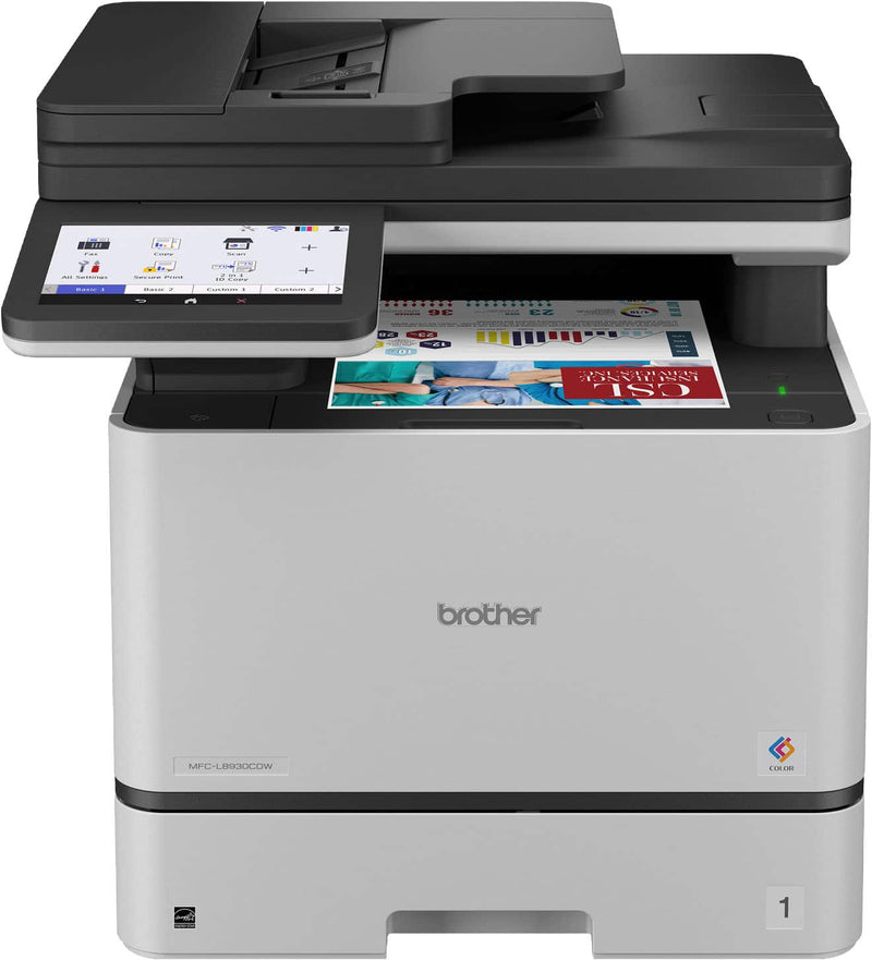 Brother - MFC-L8930CDW Color Laser All-in-One Printer with Duplex Print Scan Copy and Low-Cost Printing - White