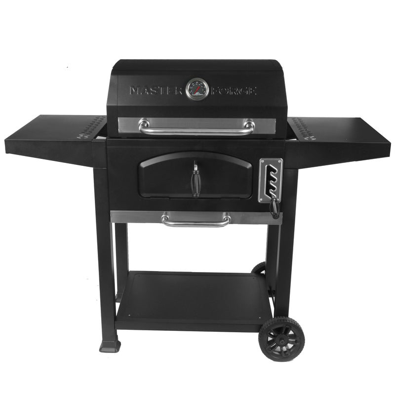 Master Forge Large 578-Sq.In. 24-in W Black Cart Charcoal Grill