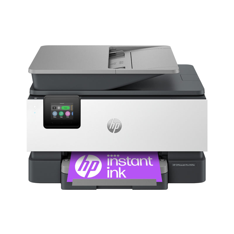 HP - OfficeJet Pro 9125e Wireless AI-Enabled AiO Inkjet Printer w/ 3 Months of Instant Ink (+1 Bonus Month of Ink w/ Code) - White