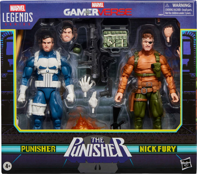 Marvel - Legends Series Gamerverse Punisher and Nick Fury Action Figure Collectibles