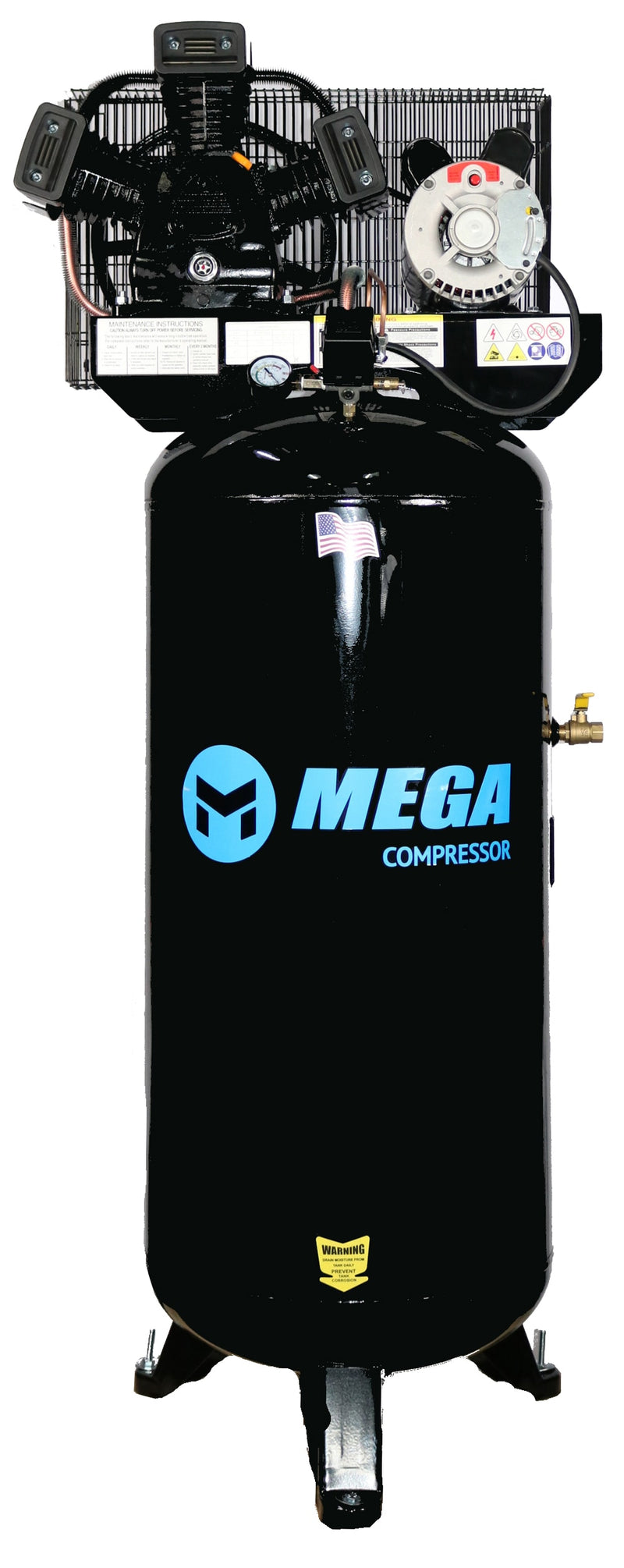MEGA Compressor 60-Gallon Electric 150 PSI Vertical Air Compressor