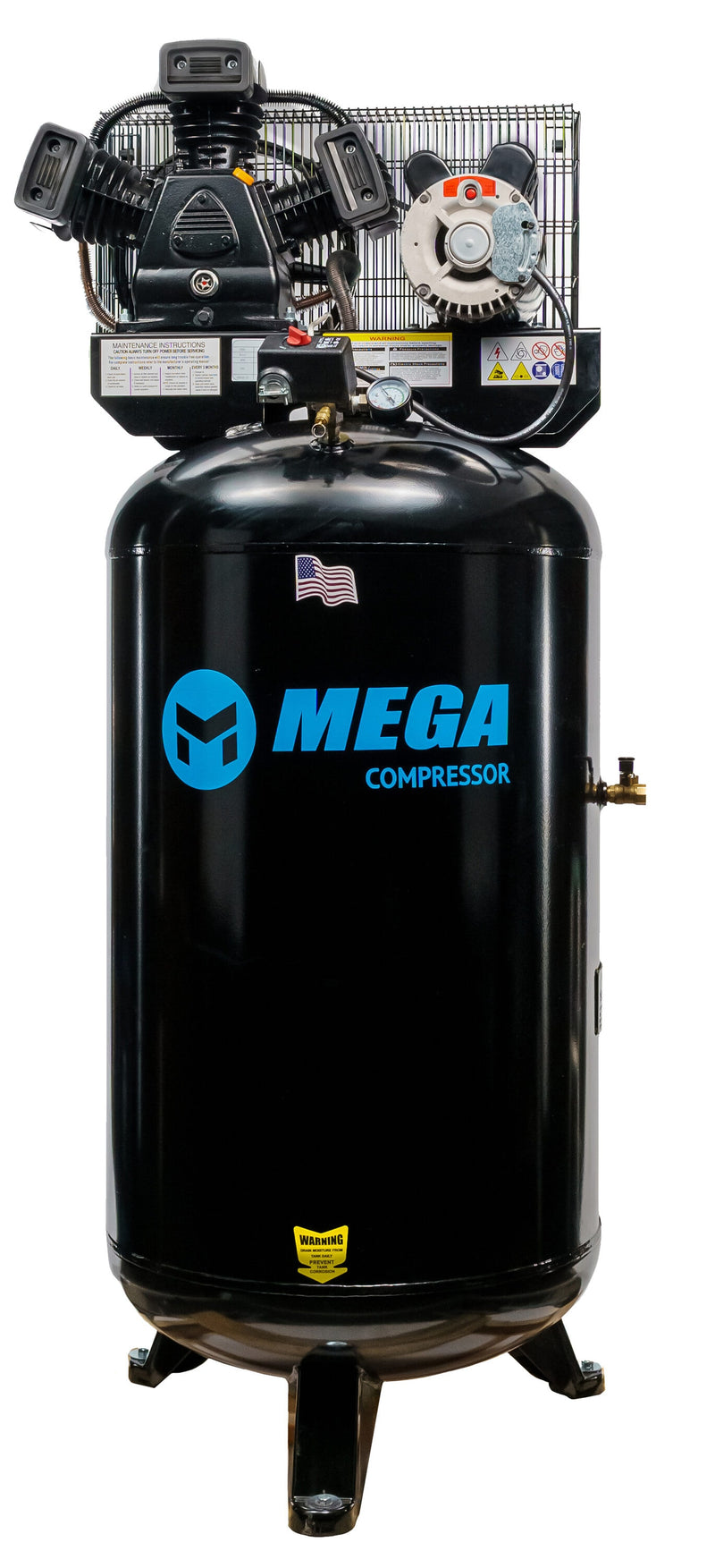 MEGA Compressor 80-Gallon Electric 150 PSI Vertical Air Compressor