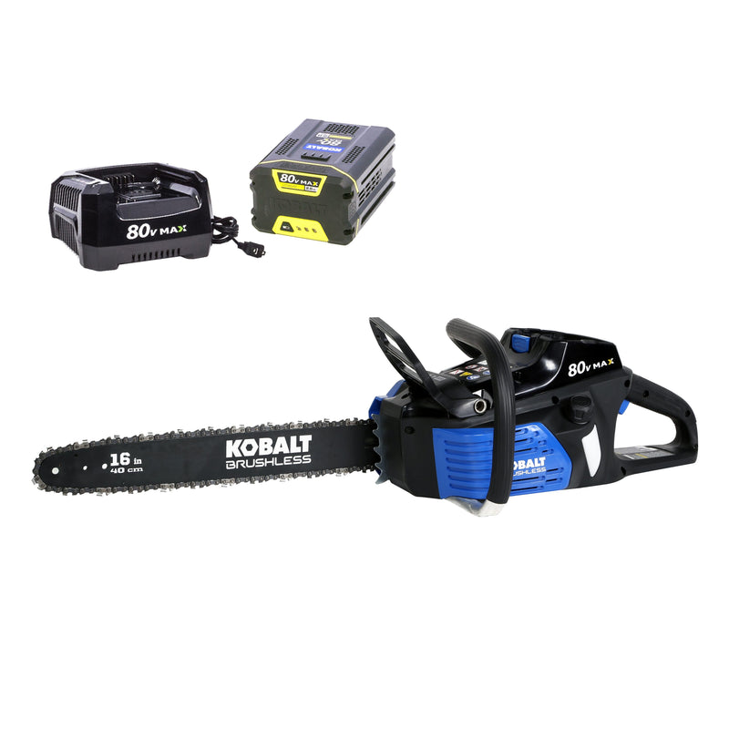 Kobalt 80-volt 16-in Battery 2 Ah Chainsaw Battery Included Charger Included