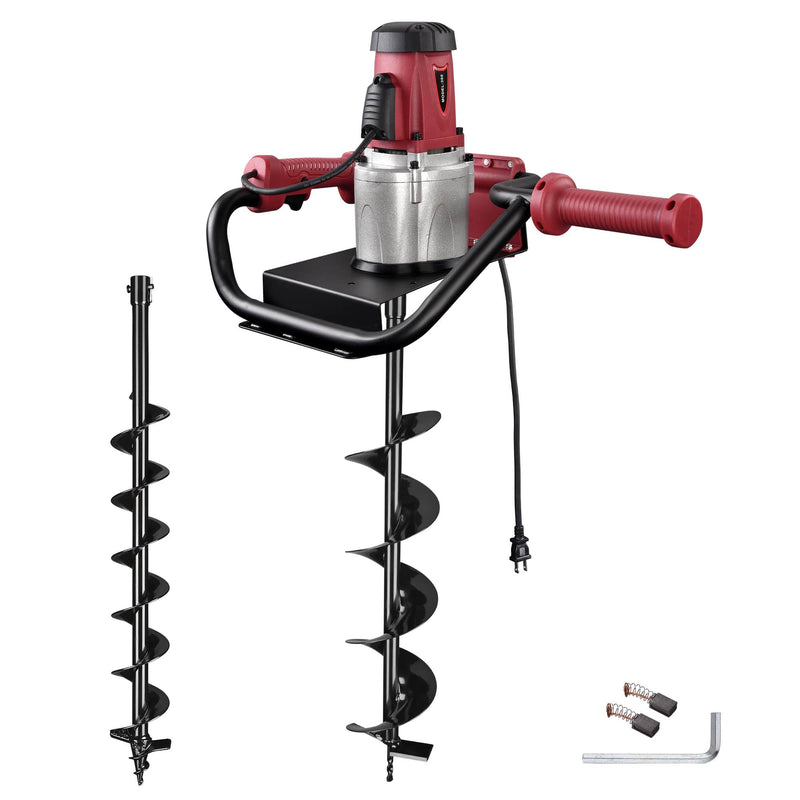 Yescom  1500W Electric Auger Powerhead with 6-inch and 4-inch Drill Bit 1-man Post Hole Digger