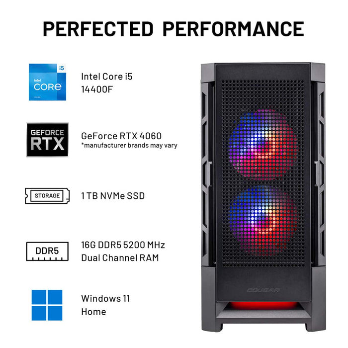 Skytech Gaming - BLAZE 4 Mini Gaming Desktop PC  Intel Core i5-14400F  16GB Memory  NVIDIA RTX 4060  1TB NVMe SSD - Black