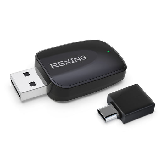 Rexing - CPW-42 Wireless CarPlay  Android Auto Adapter for iPhone (iOS 10+) and Android (Android 11+) - Black