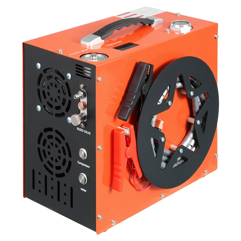 VEVOR PCP Air Compressor  4500PSI/30Mpa Portable PCP Airgun Compressor - Built-in Water and Fan Cooling System  Auto-Stop  DC12V/AC120V Paintball Tank Compressor for Air Rifle  Scuba Diving Bottle
