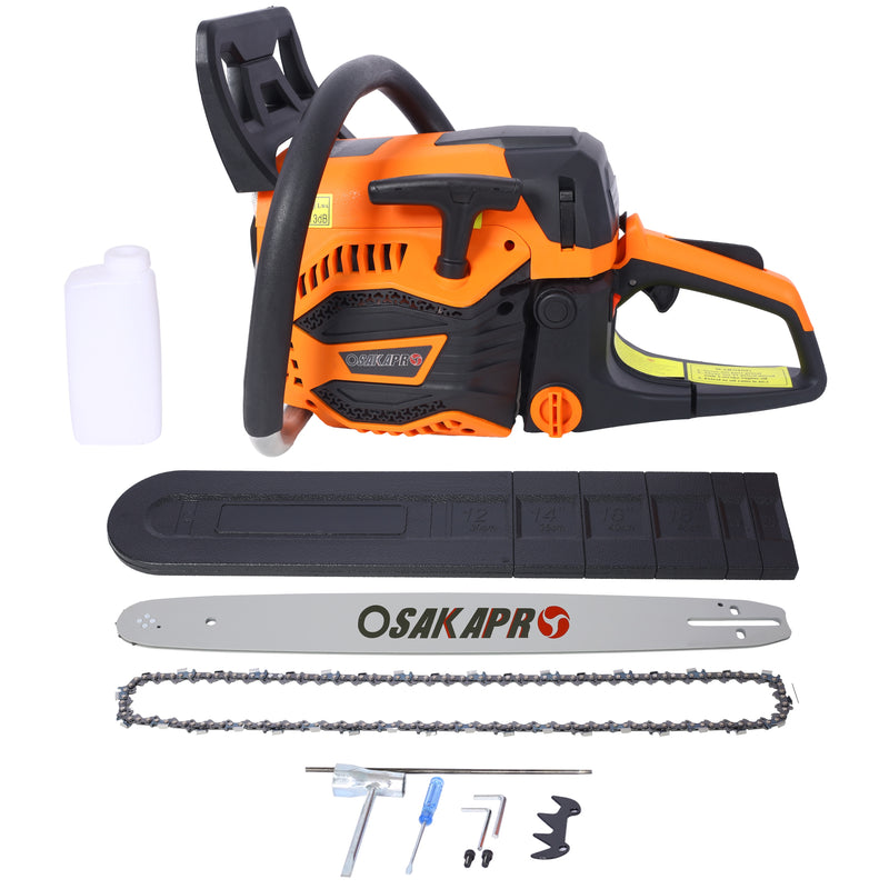 Tatayosi 62CC Gas Powered Chainsaw 20 Inch 2-Cycle Petrol Handheld Chain Saw Gasoline Gas Chainsaws for Tree Wood Cutting EPA compliant