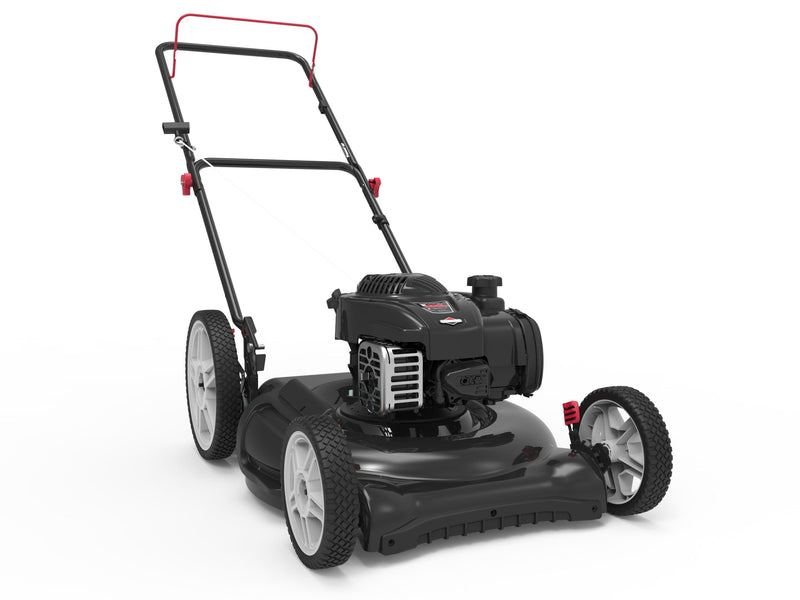 Yard Force  21 in. Gas Push Mower  125cc Briggs and Stratton e450 Engine  Prime N Pull Start  2-in-1 Mulching and Discharge  5-Position Height Adjust  Foldable Handle