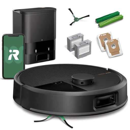 iRobot - Roomba 705 Vacuum + AutoEmpty Dock - Extreme Power-Lifting Suction Anti-Tangle Dual Rubber Brushes Self Empties LiDAR - Black