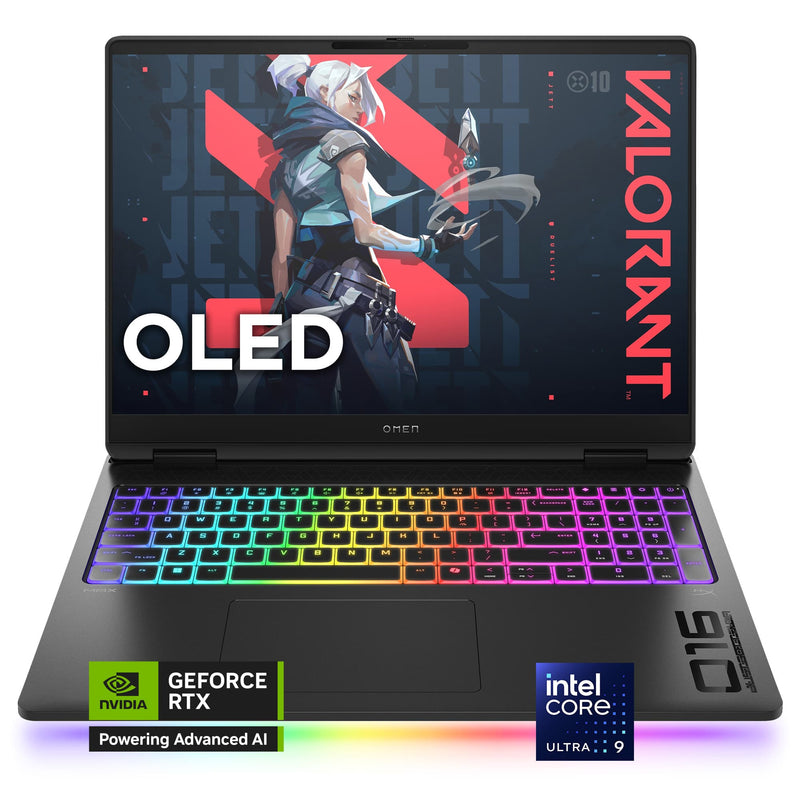 HP OMEN - MAX 16" OLED 240Hz Gaming Laptop - Intel Core Ultra 9 275HX 2025 - 32GB Memory - NVIDIA GeForce RTX 5080 - 2TB SSD - Shadow Black