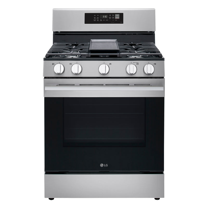 LG - 6.3 Cu. Ft. Freestanding Gas True Convection Smart Range with EasyClean Air Fry and UltraHeat 20K Burner - Stainless Steel
