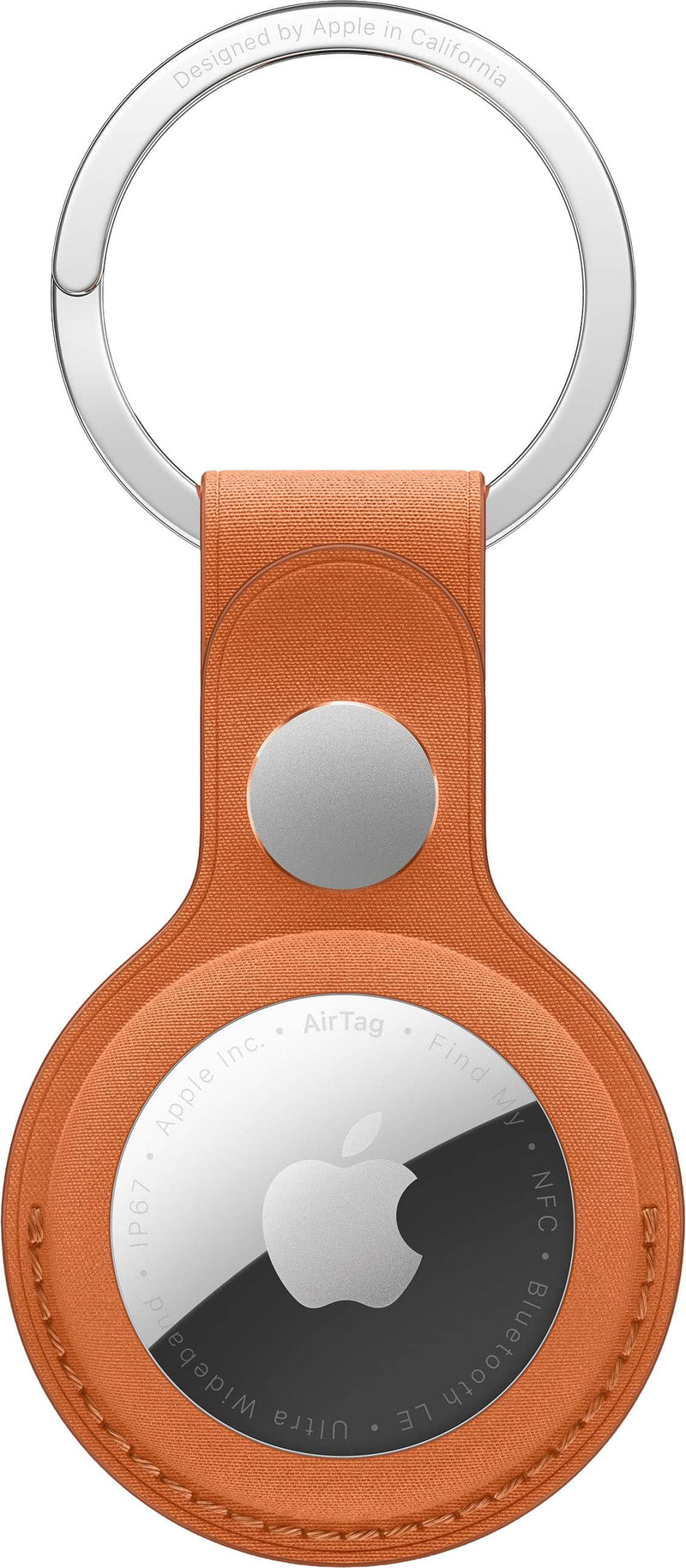 Apple - AirTag FineWoven Key Ring - Fox Orange