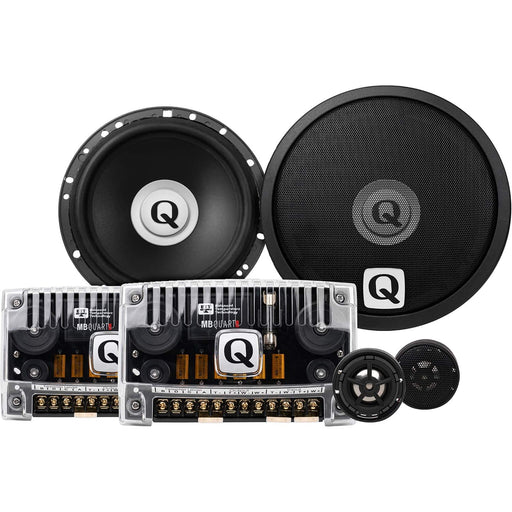 MB Quart - Q Series 6-1/2" 2-Way Car Speakers with Mica Filled Polypropylene Cones (Pair) - Black