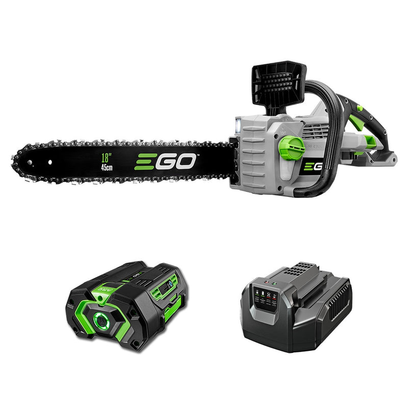 EGO POWER+ 56-volt 18-in Battery 5 Ah Chainsaw Battery Included Charger Included