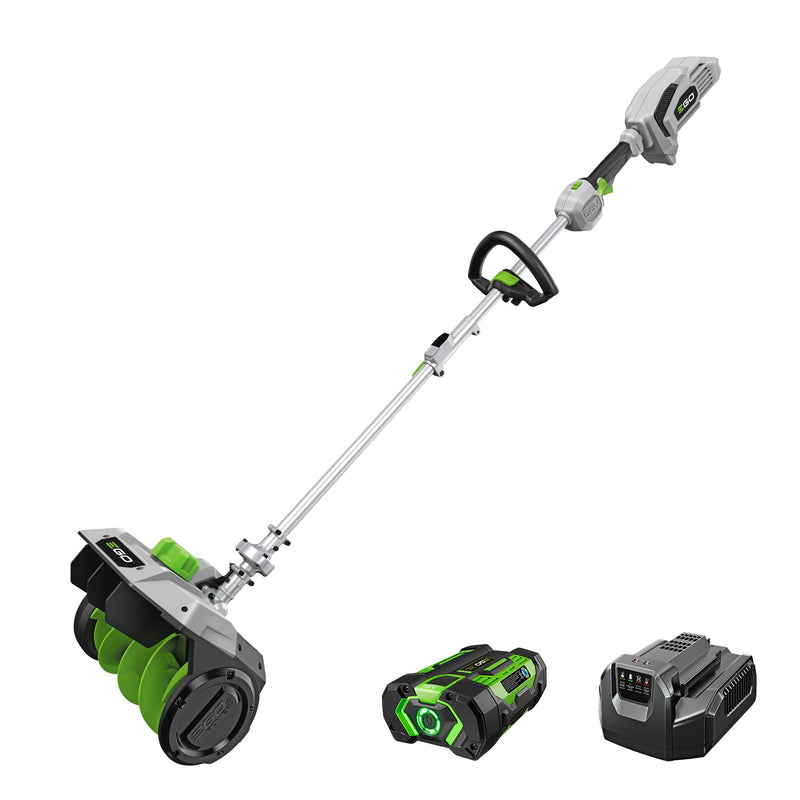 EGO POWER+ Multi-Head System 56-volt 12-in Single-stage Push with auger assistance Battery Powered Snow Shovel (Battery Included) (Charger Included)