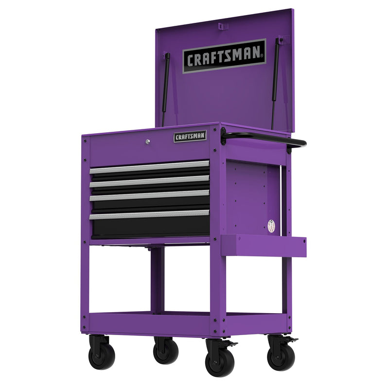 CRAFTSMAN 30.95-in W x 41.14-in H 4 -Drawer Metal Rolling Tool Cabinet ( Purple )