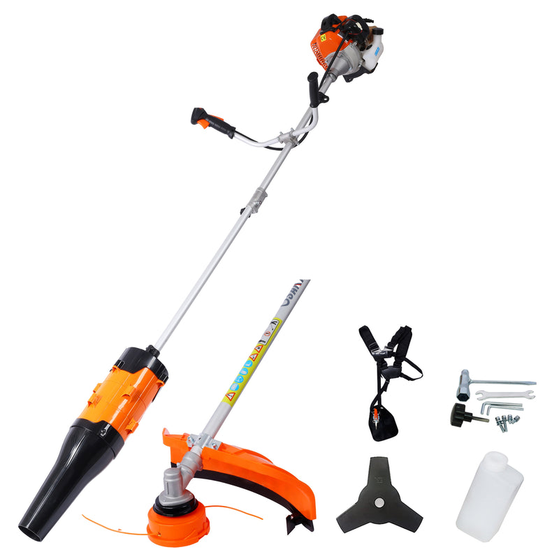 Tatayosi 52cc Weed Eater/Wacker Gas Powered; 3 in 1 Blower; String Trimmer;with 10inch; Brush Cutter;Rubber Handle and Shoulder Strap Included