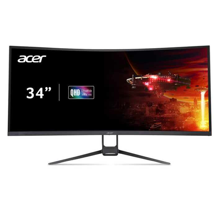 Acer - Nitro EDA343CUR Hbmiippx 34VA LED QHD 100Hz Adaptive-Sync Support Monitor (HDMI) - Black