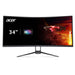 Acer - Nitro EDA343CUR Hbmiippx 34VA LED QHD 100Hz Adaptive-Sync Support Monitor (HDMI) - Black