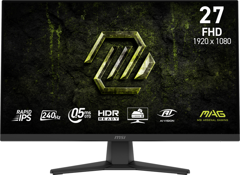 MSI - MAG 272F X24 27" LCD FHD 0.5ms Adaptive Sync Gaming Monitor with HDR Ready (DisplayPort HDMI) - Metallic Black