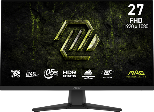 MSI - MAG 272F X24 27" LCD FHD 0.5ms Adaptive Sync Gaming Monitor with HDR Ready (DisplayPort HDMI) - Metallic Black