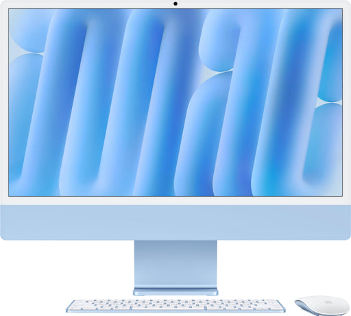 Apple - iMac 24-inch All-in-One - M4 chip - Built for Apple Intelligence - 10 Core CPU - 10 Core GPU - 16GB Memory - 256GB SSD - Blue