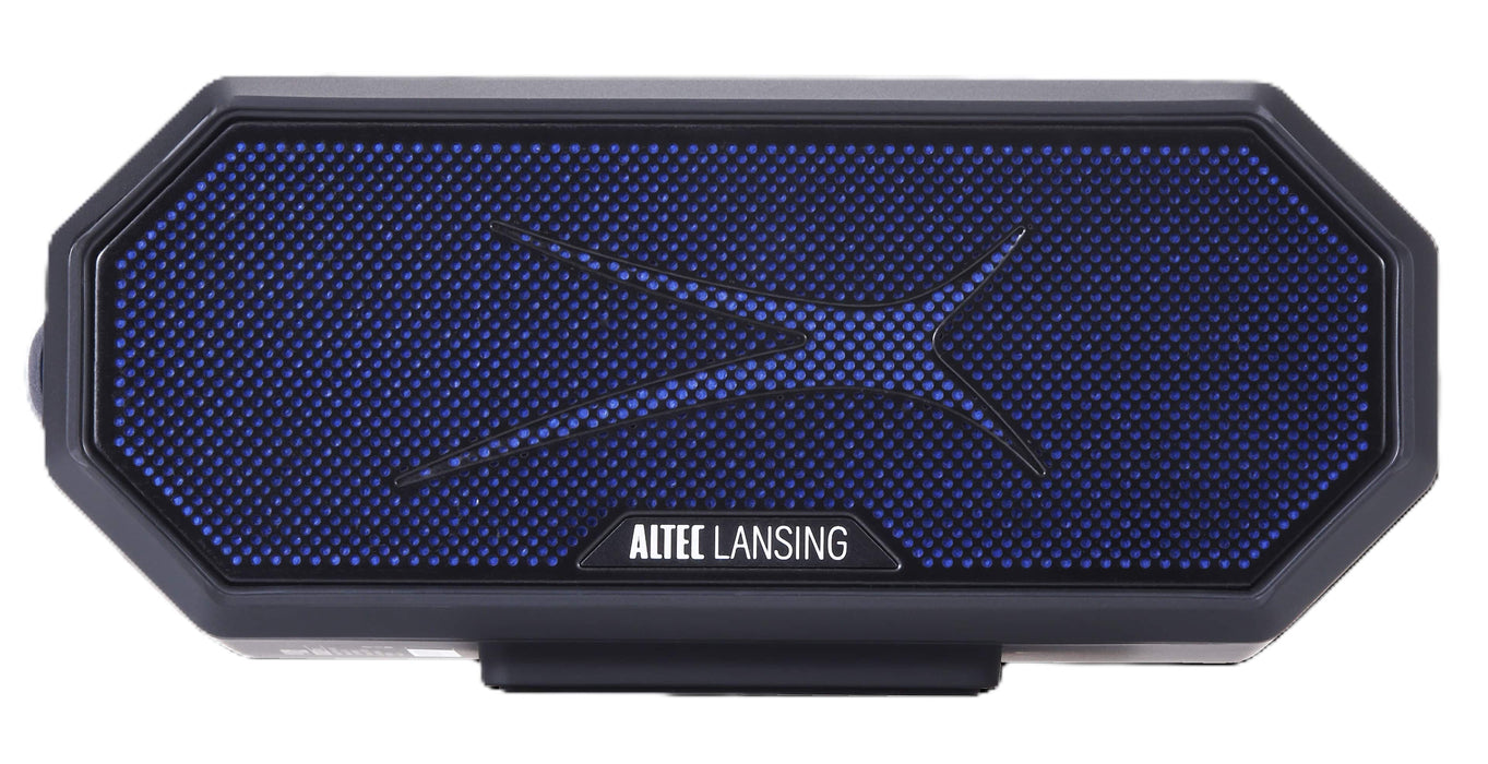 Altec Lansing - Bluetooth HydraBlast 2.0 EverythingProof Portable Speaker - Black/Blue